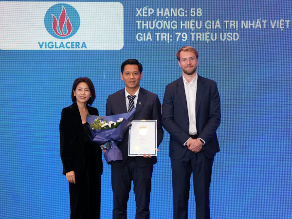 Viglacera nằm trong 100 thương hiệu giá trị nhất Việt Nam 2024